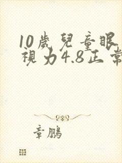 10岁儿童眼睛视力4.8正常吗