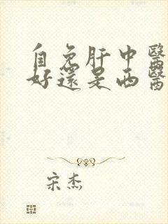 自免肝中医治疗好还是西医治疗好