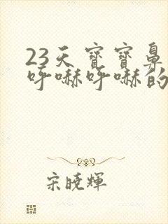 23天宝宝鼻子呼哧呼哧的怎么办