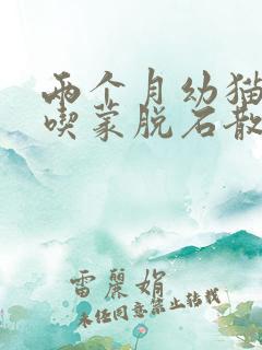 两个月幼猫拉稀吃蒙脱石散