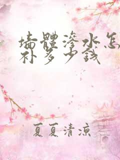 墙体渗水怎样修补多少钱