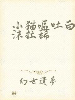 小猫呕吐白色泡沫拉稀