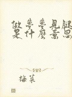 做梦梦见腿骨折是什么意思