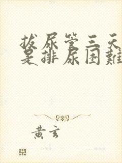 拔尿管三天了还是排尿困难