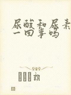 尿酸和尿素氮是一回事吗