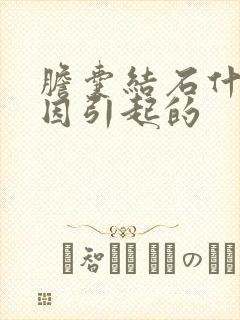 胆囊结石什么原因引起的