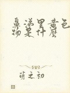 鼻涕里黄色粘稠物是什么