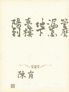 阳台地漏管漏水到楼下怎么办