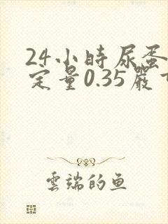 24小时尿蛋白定量0.35严重吗