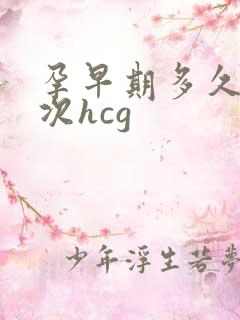孕早期多久测一次hcg