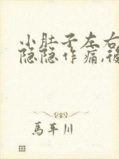 小肚子左右两侧隐隐作痛,后腰也疼