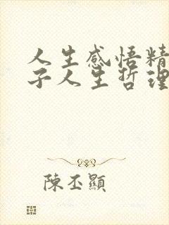 人生感悟精辟句子人生哲理