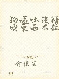 狗呕吐没精神不吃东西不拉稀