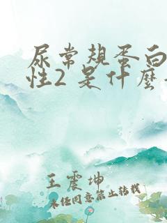 尿常规蛋白质阳性2 是什么意思