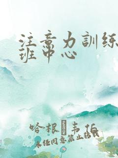 注意力训练培训班中心