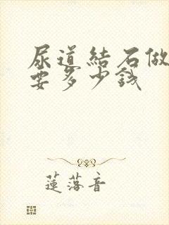 尿道结石做手术要多少钱