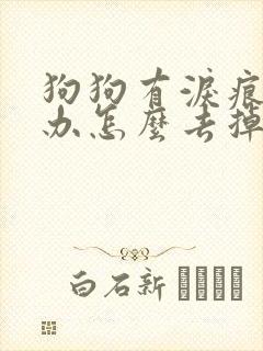 狗狗有泪痕怎么办怎么去掉比熊