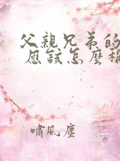 父亲兄弟的妻子 应该怎么称呼