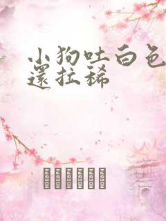 小狗吐白色粘液还拉稀