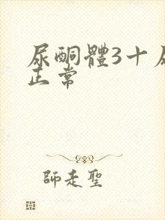 尿酮体3十尿糖正常