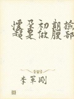 怀孕初期检查b超是做腹部的还是阴道的b超