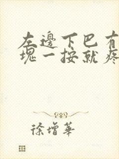 左边下巴有个硬块一按就疼怎么回事