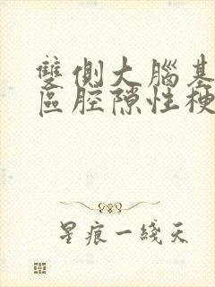 双侧大脑基底节区腔隙性梗塞