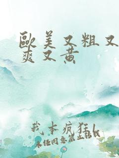 欧美又粗又猛又爽又黄