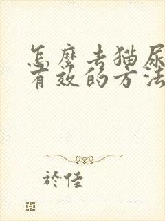 怎么去猫尿味最有效的方法