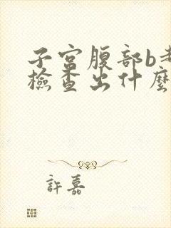 子宫腹部b超能检查出什么