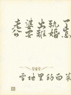 老婆出轨了,老公要离婚怎样挽回