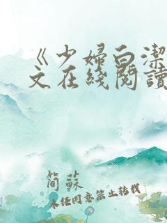 《少妇白洁》全文在线阅读