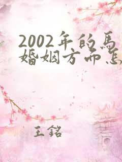 2002年的马婚姻方面怎么样
