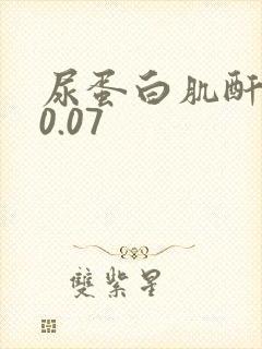 尿蛋白肌酐比值0.07