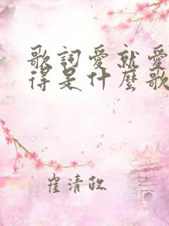 歌词爱就爱的值得是什么歌