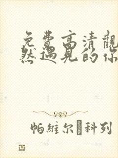 免费高清观看偶然遇见的你短剧