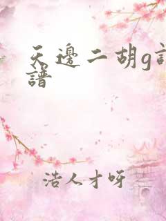 天边二胡g调简谱