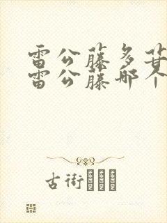 雷公藤多苷片和雷公藤哪个好