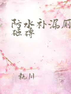 防水补漏厕所免砸砖