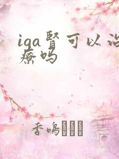 iga肾可以治疗吗