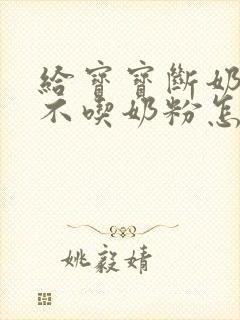 给宝宝断奶宝宝不吃奶粉怎么办