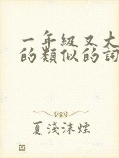 一年级又大又红的类似的词语