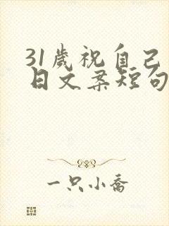 31岁祝自己生日文案短句干净