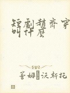 短剧赵齐穿越剧叫什么