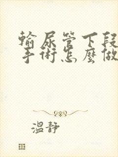 输尿管下段结石手术怎么做