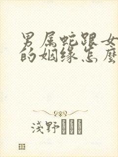 男属蛇跟女属猴的姻缘怎么样