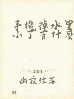 手机掉水里声音小了有什么办法