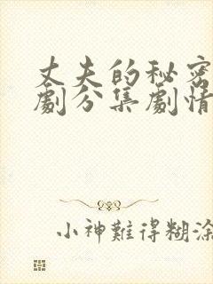 丈夫的秘密电视剧分集剧情介绍