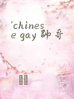 'chinese gay 帅哥