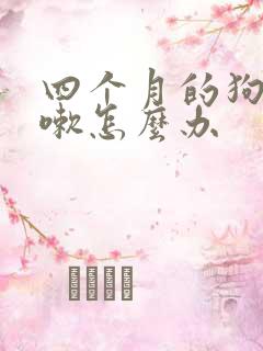 四个月的狗狗咳嗽怎么办